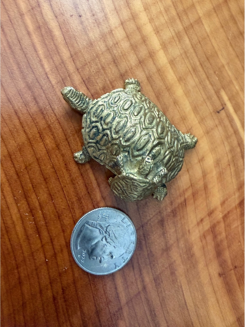 Vintage Brass Baron Pair Mini Figurine Tortoise San Diego, Ca Brass - Picture 6 of 6